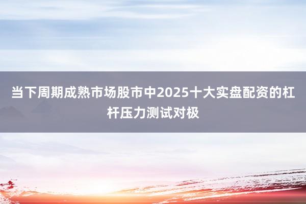 当下周期成熟市场股市中2025十大实盘配资的杠杆压力测试对极