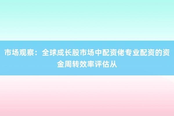 市场观察：全球成长股市场中配资佬专业配资的资金周转效率评估从