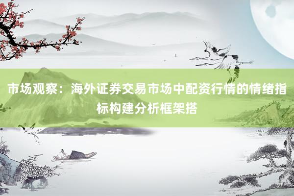 市场观察：海外证券交易市场中配资行情的情绪指标构建分析框架搭