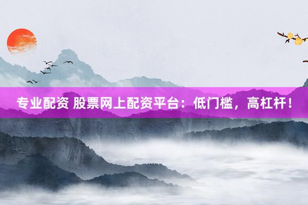 专业配资 股票网上配资平台：低门槛，高杠杆！